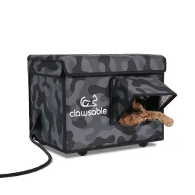 2-Door Lift-Top Heated Outdoor Cat House Small