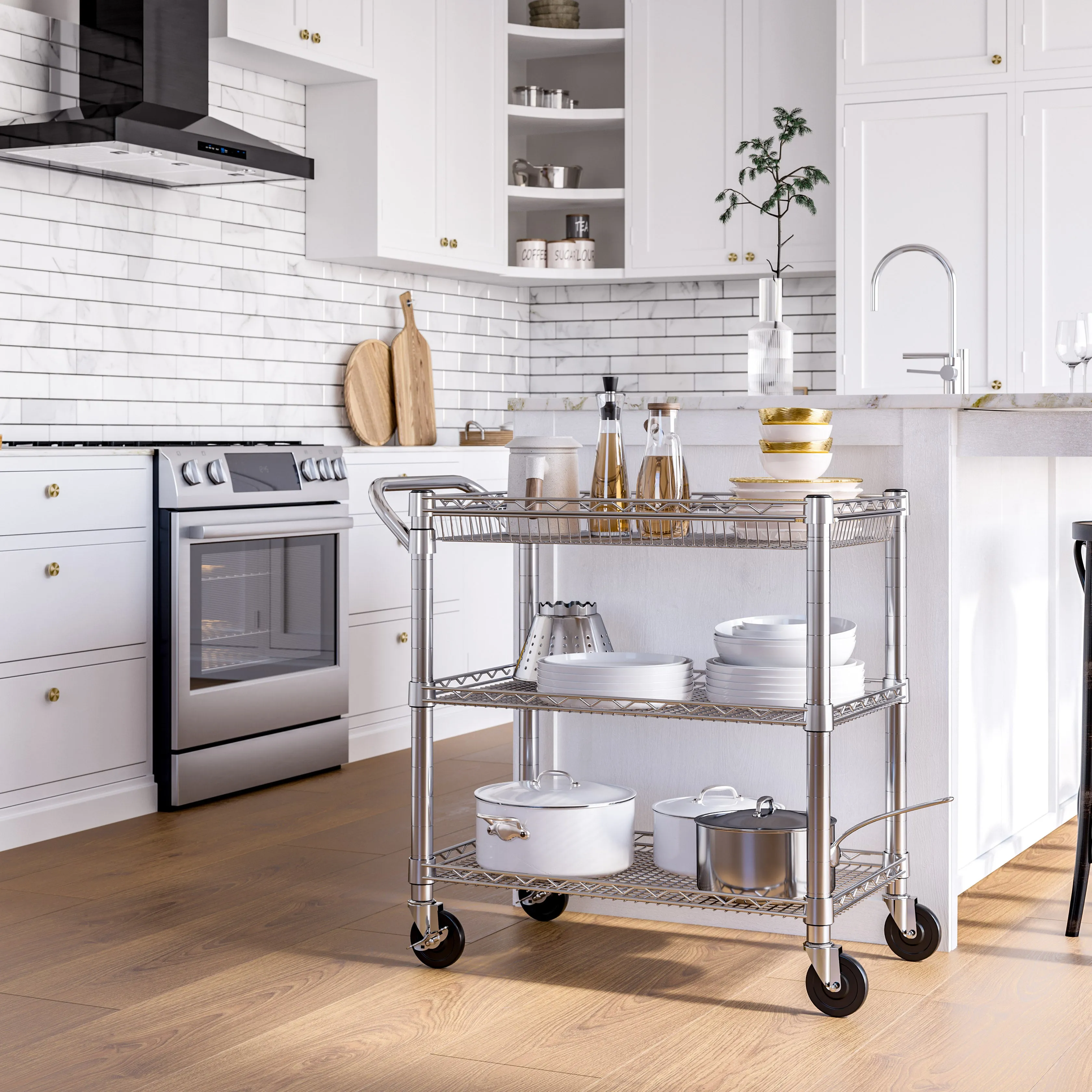 3-Tier NSF Heavy-Duty Utility Cart