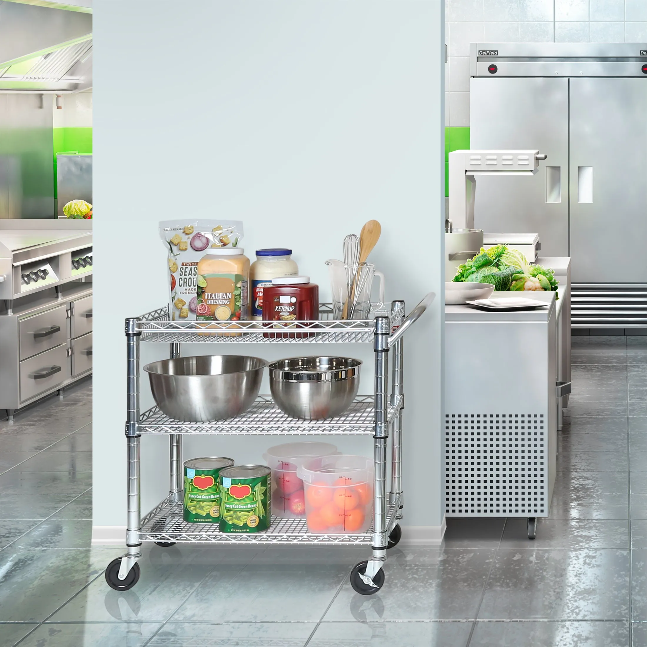 3-Tier NSF Heavy-Duty Utility Cart