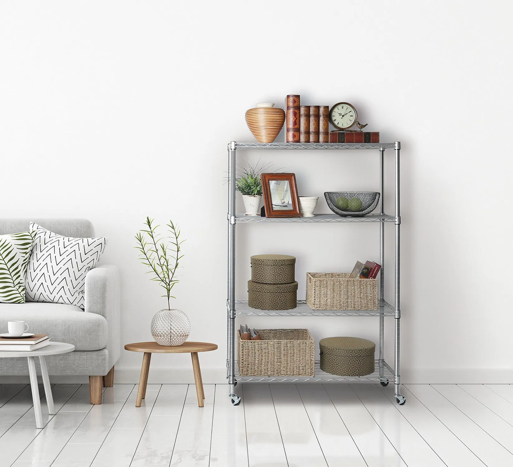 4-Tier NSF Steel Shelving