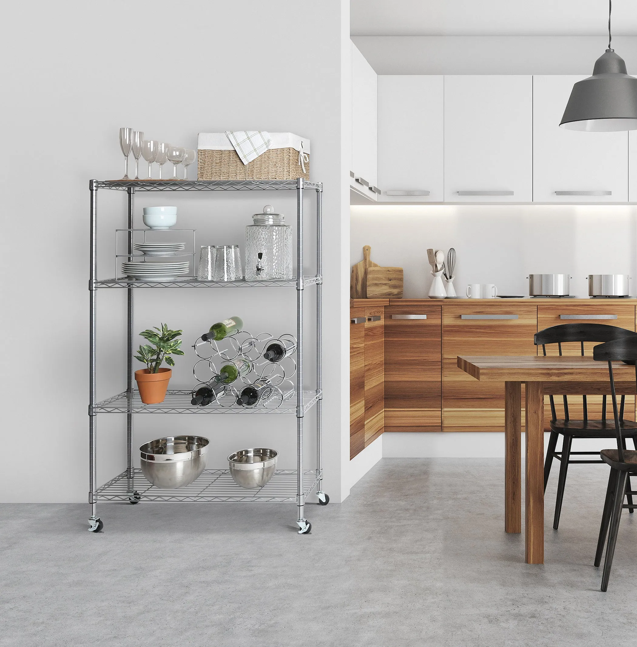 4-Tier NSF Steel Shelving