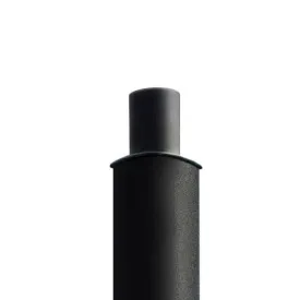 4" Single Round Vertical Tenon, Black