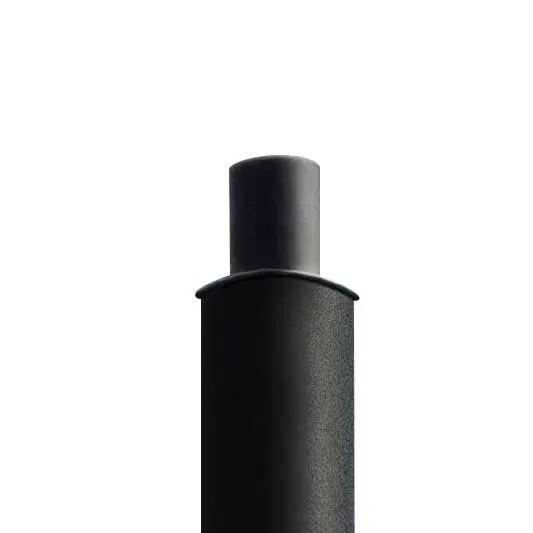 4" Single Round Vertical Tenon, Black