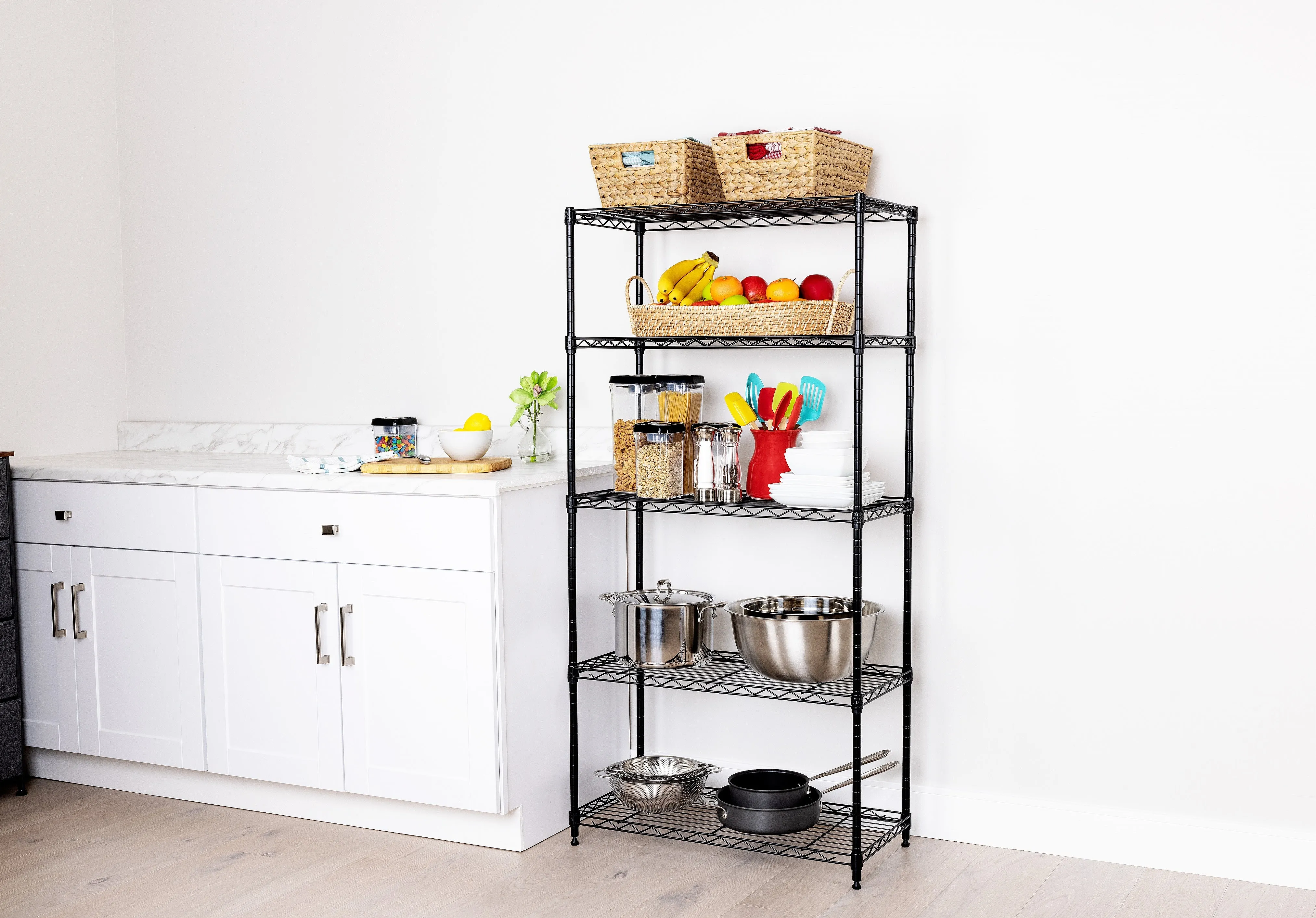 5-Tier Steel Shelving, Black