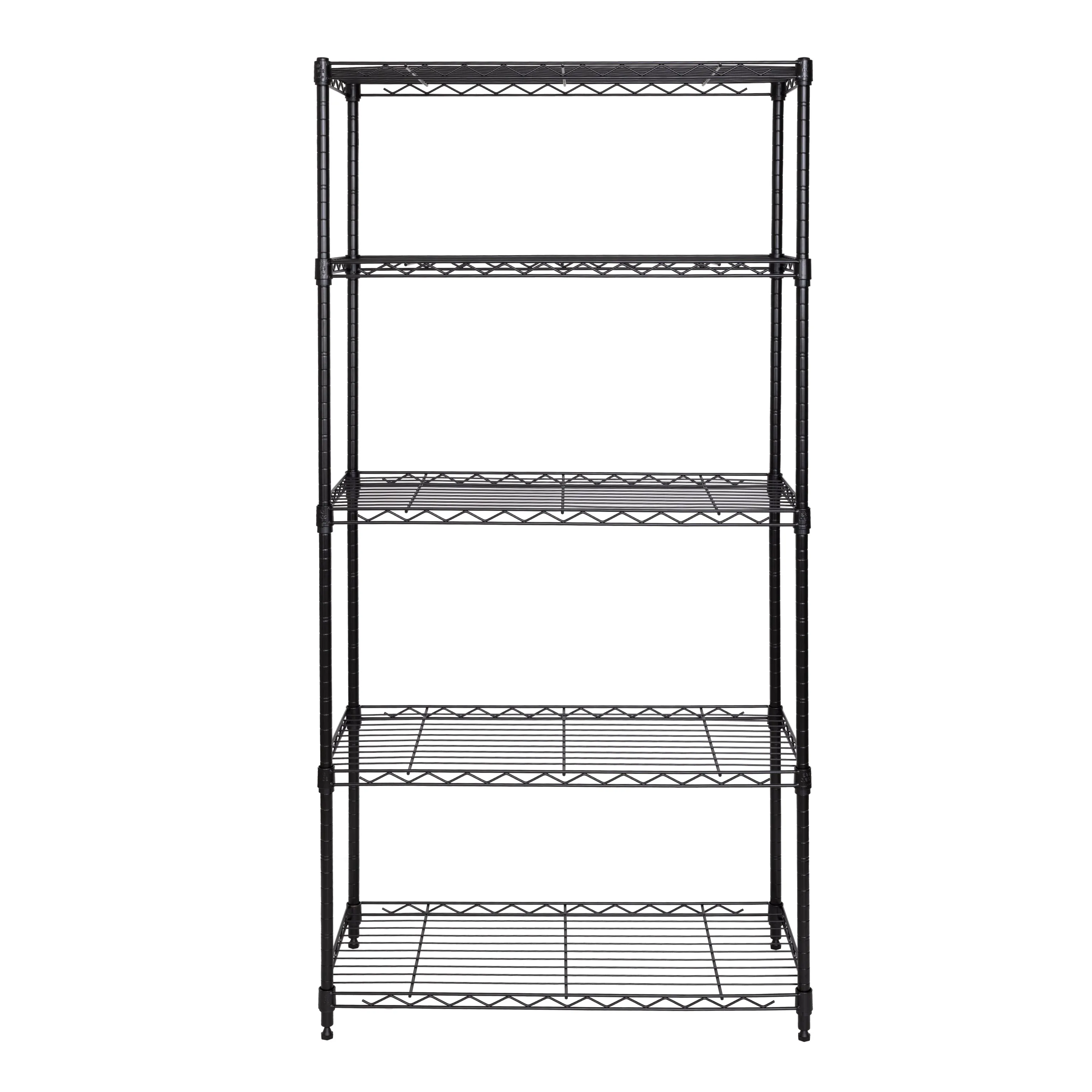 5-Tier Steel Shelving, Black