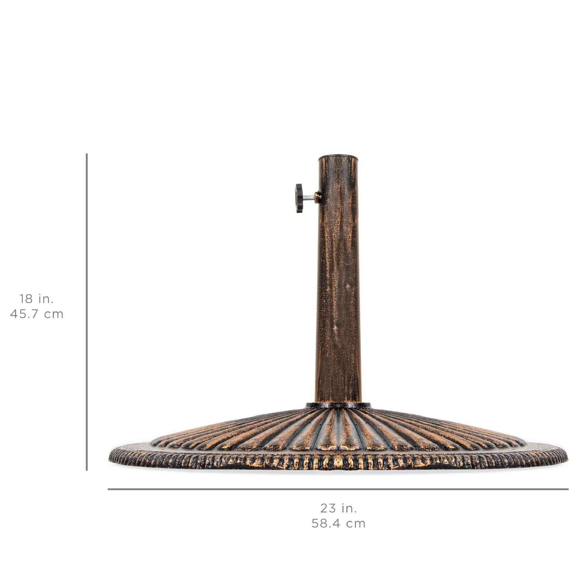 50lb Cast Iron Umbrella Base Stand w/ Detachable Stem