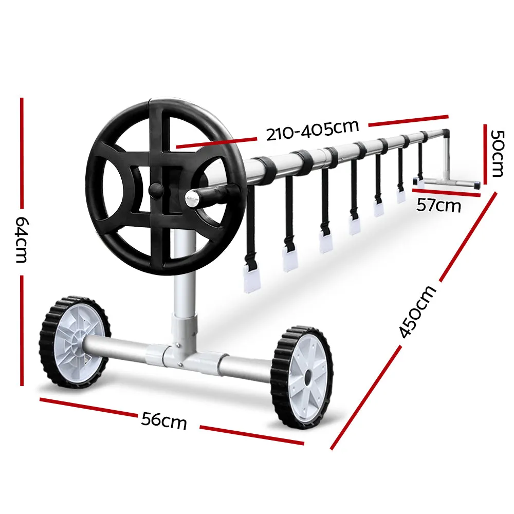Adjustable 4m Pool Cover Roller with Crank Wheel - Aquabuddy