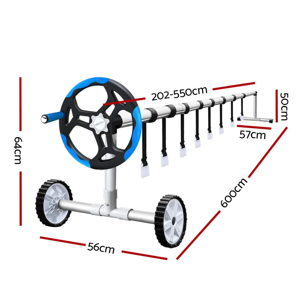 Adjustable Aluminium Pool Cover Roller, 5.5m - Aquabuddy