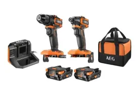 AEG 18V 2 Piece Brushless Sub Compact Combo Kit