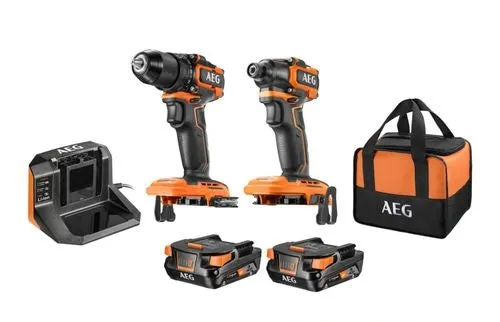 AEG 18V 2 Piece Brushless Sub Compact Combo Kit