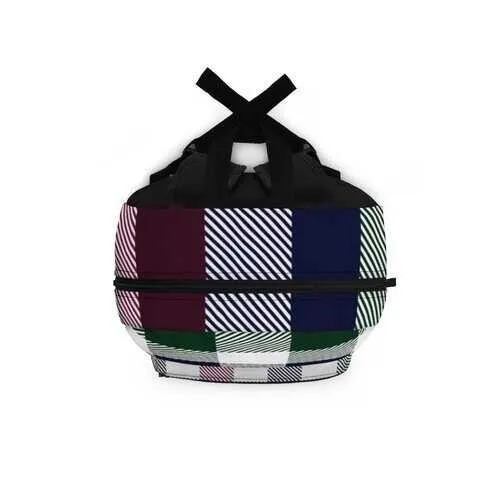 Backpacks, Grid Flannel Print Style Backpack Bag