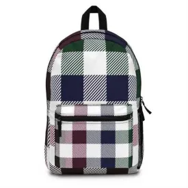 Backpacks, Grid Flannel Print Style Backpack Bag