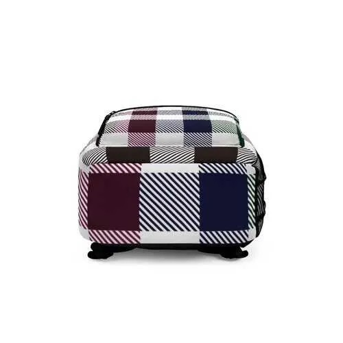 Backpacks, Grid Flannel Print Style Backpack Bag