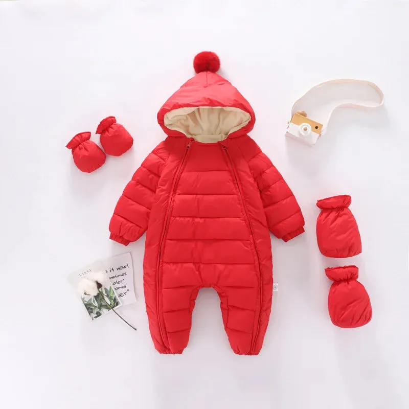 Breathable windproof thermal suit with hood and multi-variant zip