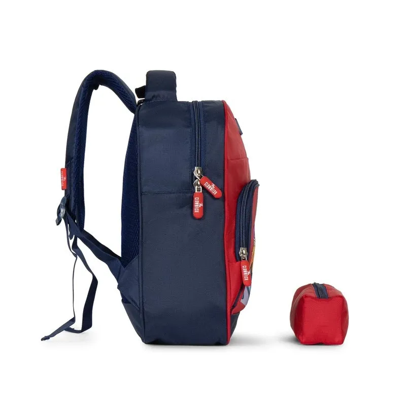 Casual Backpack - Fun & Durable Design | Pencil Pouch Included | 12 Litres | Red - Car