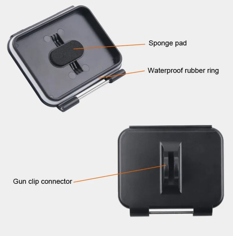 Clamp Mount Connecting Adapter Kit with Waterproof Back Cover for GoPro HERO6 /5