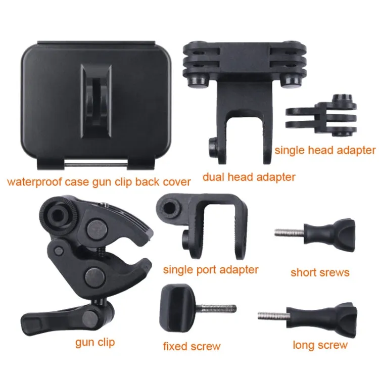 Clamp Mount Connecting Adapter Kit with Waterproof Back Cover for GoPro HERO6 /5