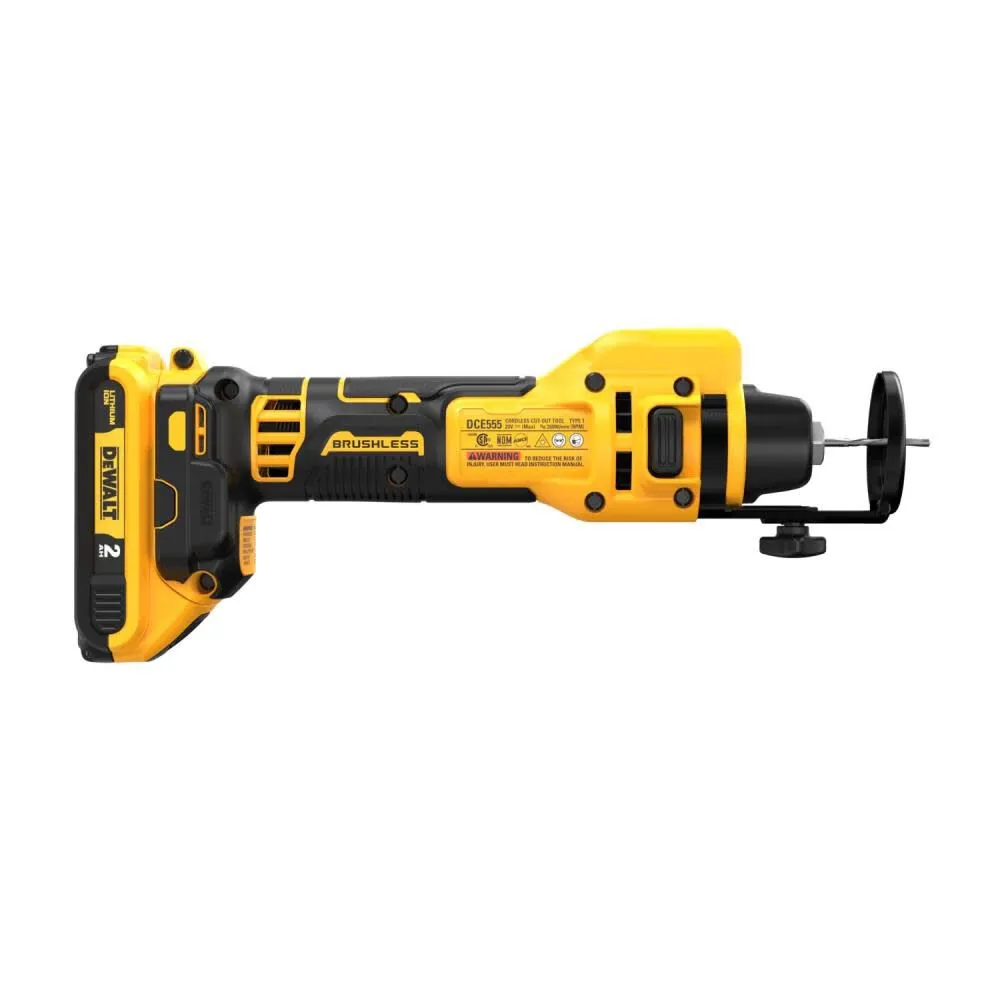 DeWALT 20V DCE555D2 MAX XR Drywall Cut Out Tool Kit