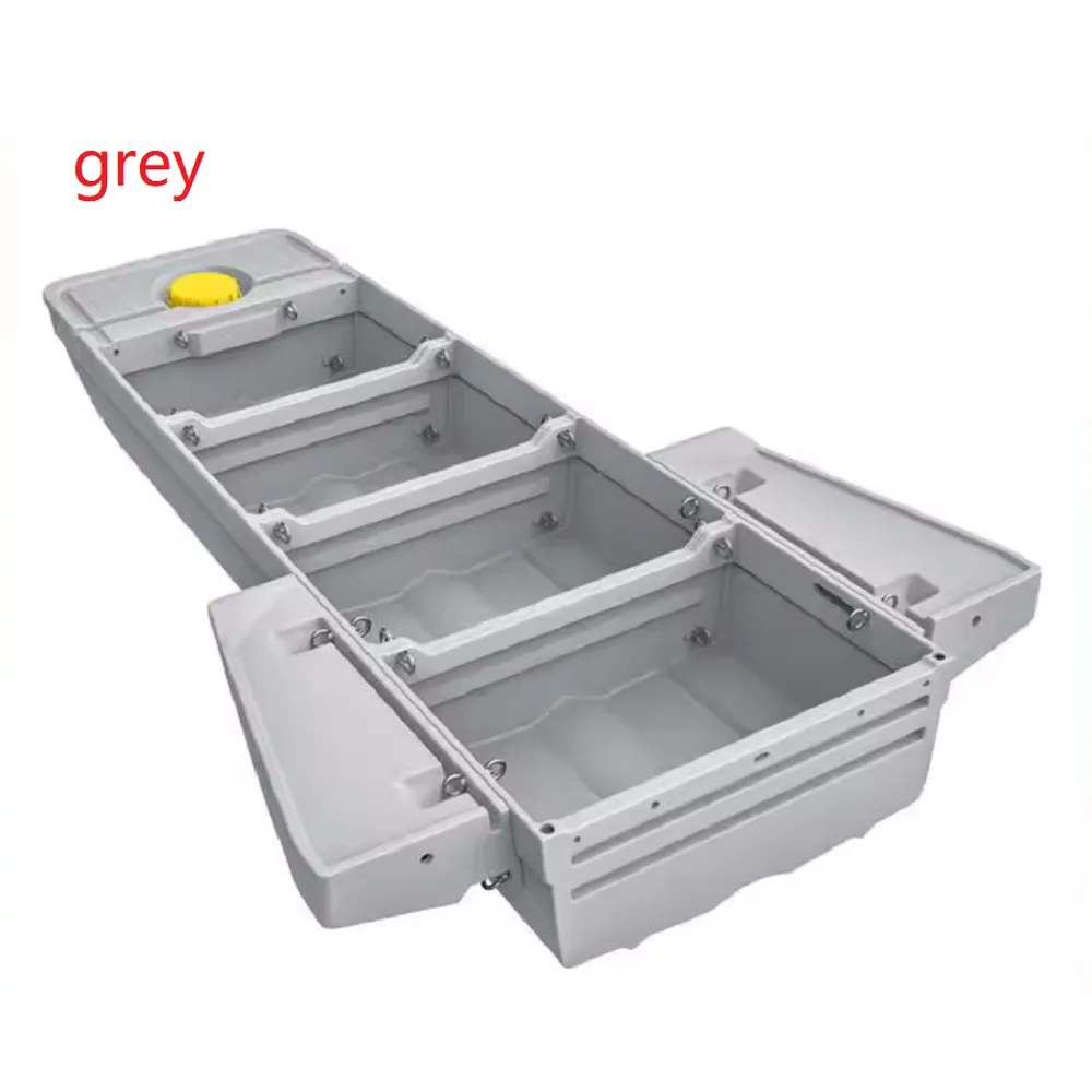 Four-section L8.3ft vehicle-mounted stackable portable PE engineering plastic fishing boat（3 adults）