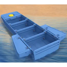 Four-section L8.3ft vehicle-mounted stackable portable PE engineering plastic fishing boat（3 adults）