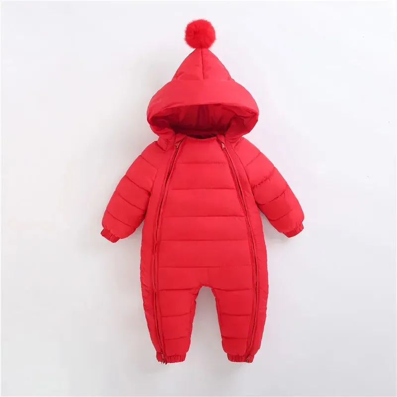 Full-body waterproof thermal suit with hood and double multicolor zip