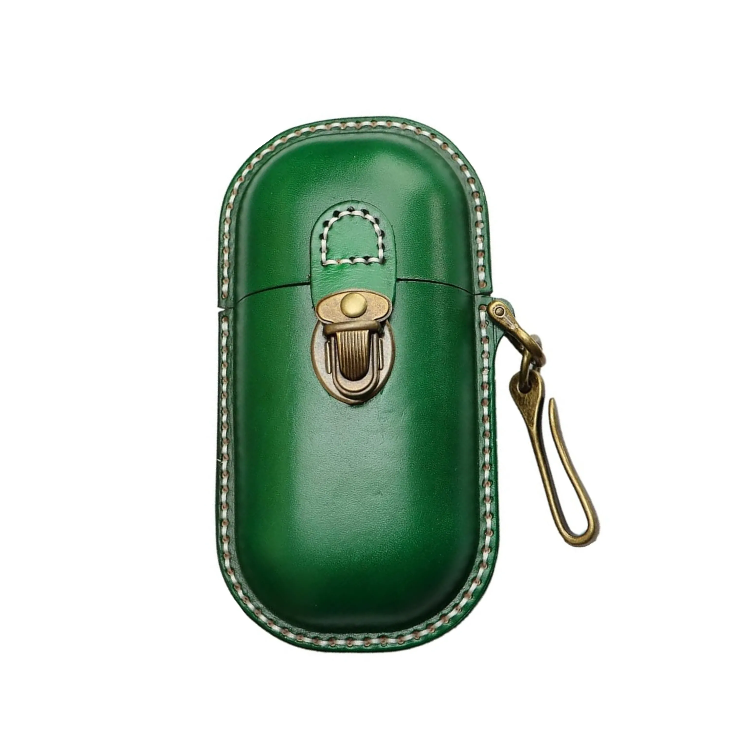 Handmade Cowhide Leather Eyeglass Case - Durable Hard Shell Protection