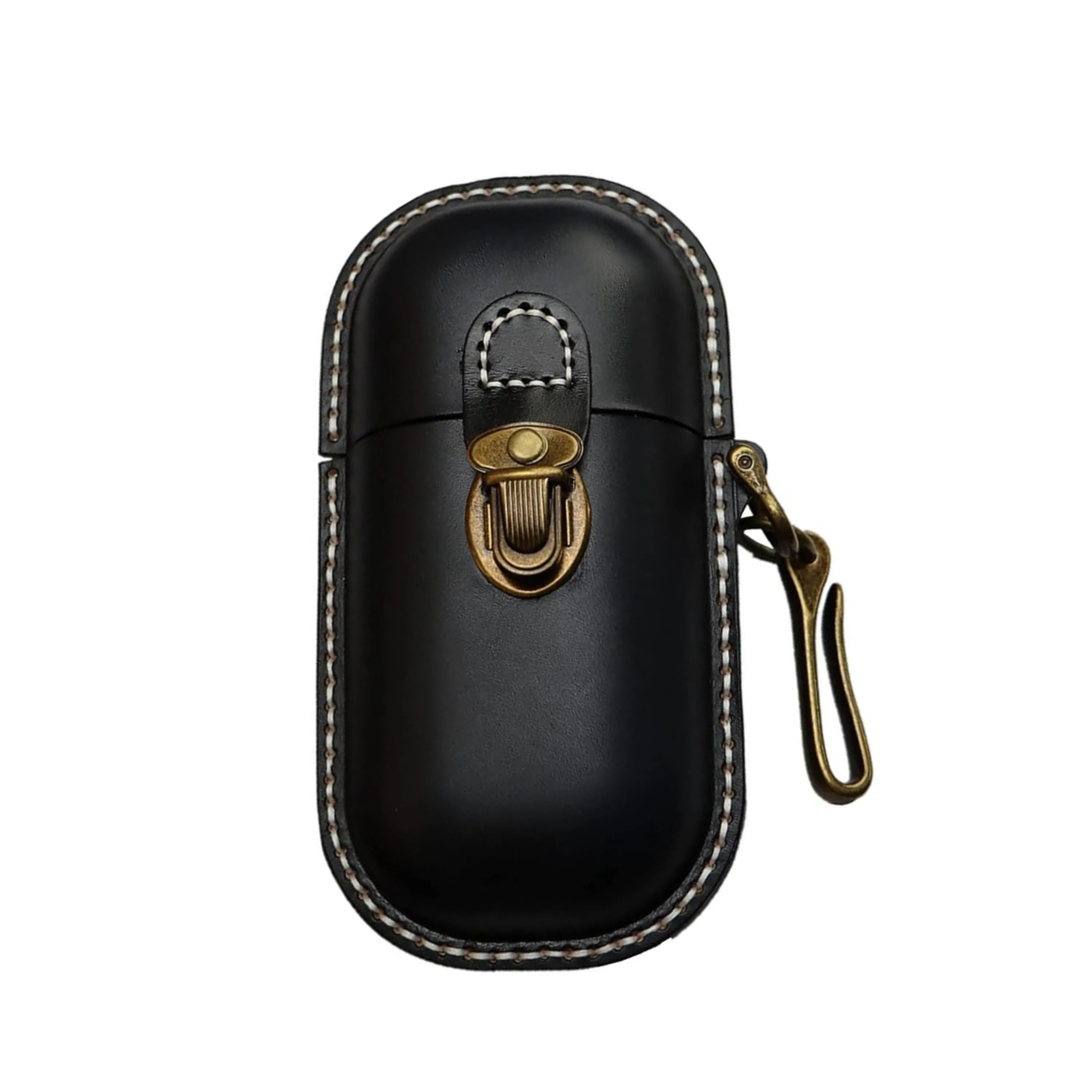 Handmade Cowhide Leather Eyeglass Case - Durable Hard Shell Protection