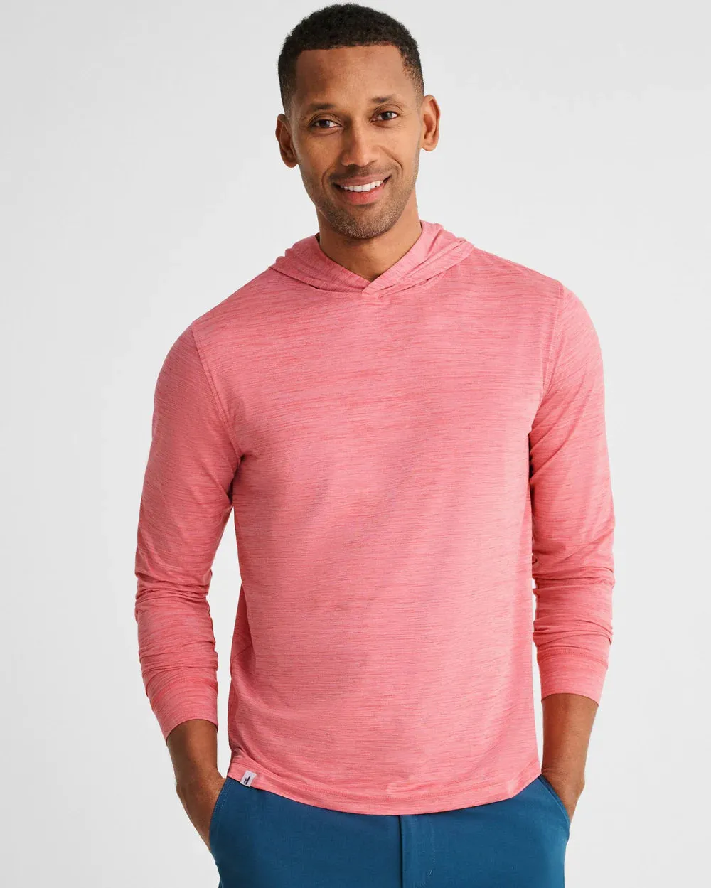 Johnnie-O Talon Performance T-Shirt Hoodie in Azalea