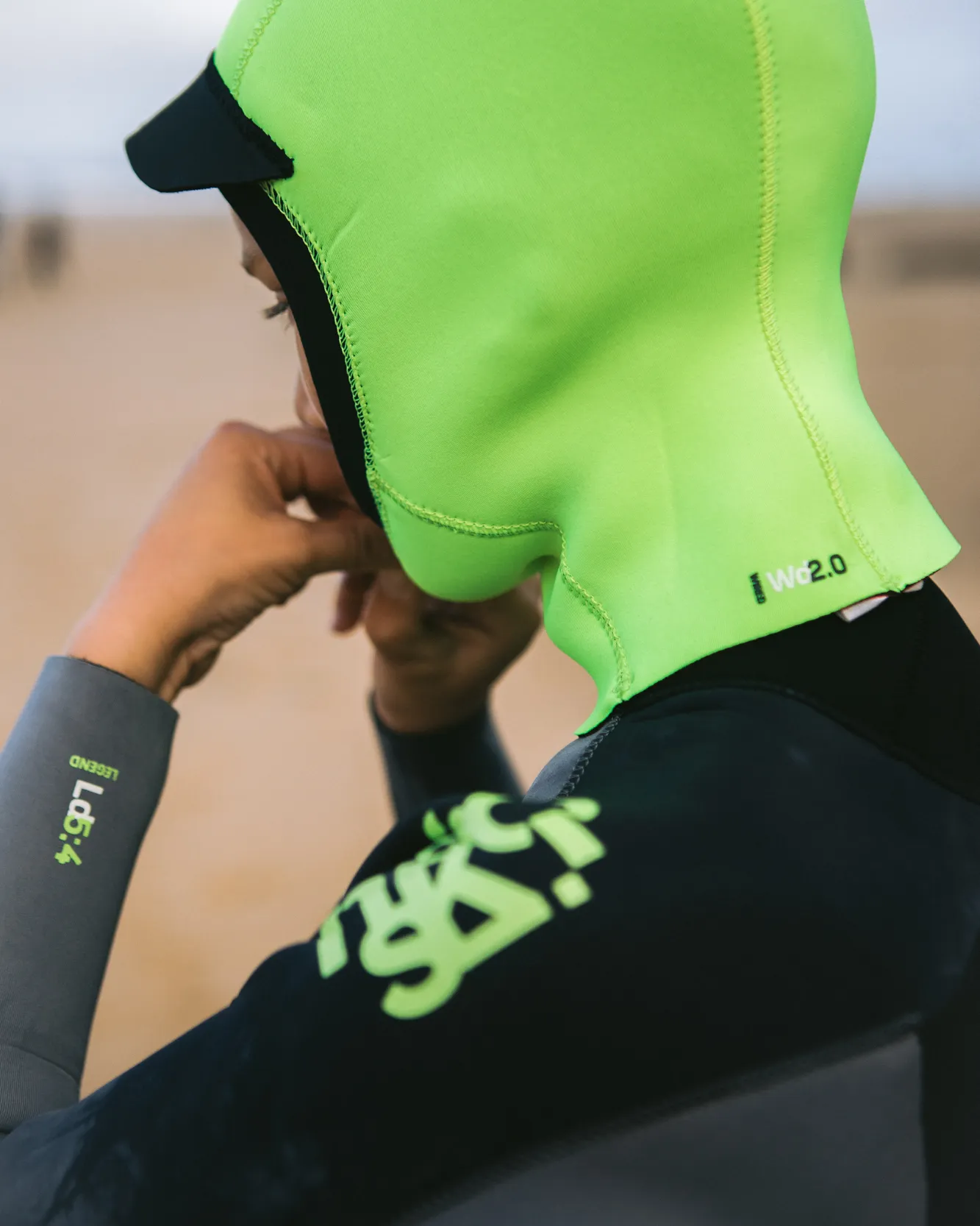 Junior Wired 2mm Wetsuit Hood in Yellow