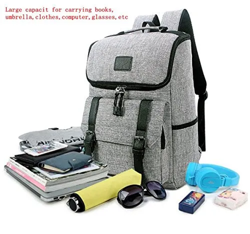 Laptop Outdoor Backpack Travel Hiking Rucksack Camping Knapsack Shoulder Schoolbag Blue