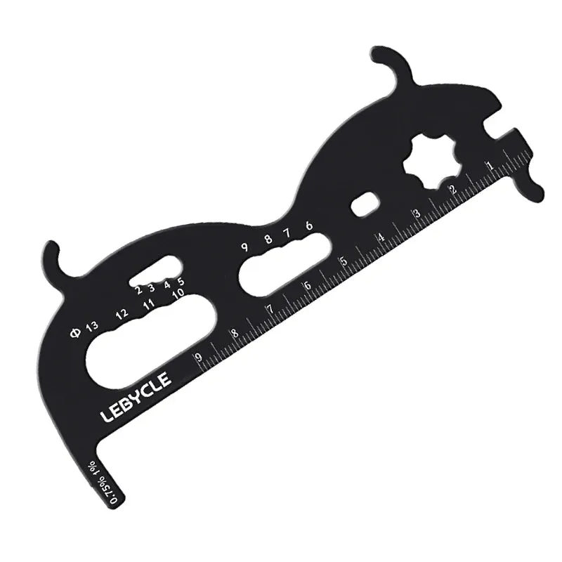 Lebycle Bicycle Tools Bicycle Chain Wear Indicator Tool Chain Checker Kits Multi-Functional Bike Repair Tools Chain Tools