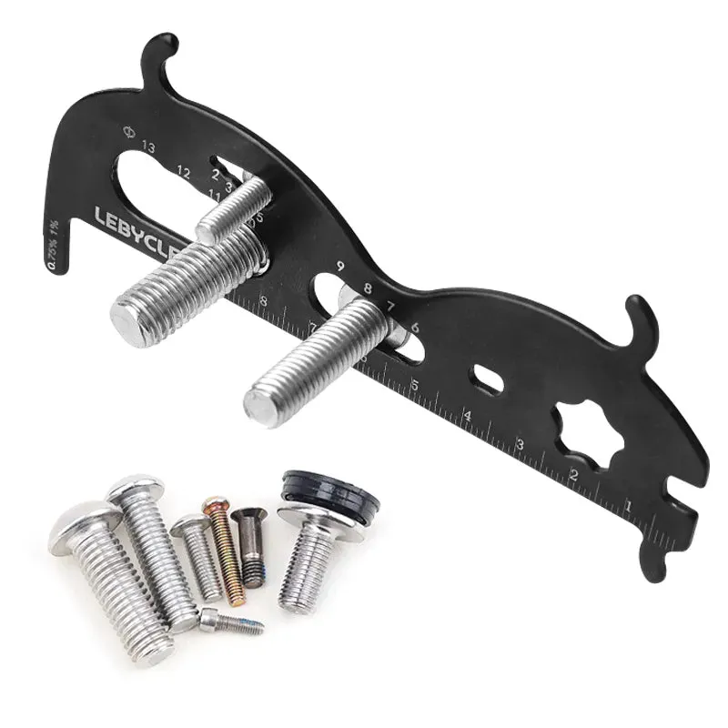 Lebycle Bicycle Tools Bicycle Chain Wear Indicator Tool Chain Checker Kits Multi-Functional Bike Repair Tools Chain Tools