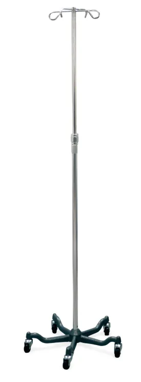 Medline Aluminum Five Leg IV Pole