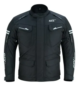 Men’s All-Season High Premium Quality Waterproof Motorcycle Jacket with Removable Armor – Full Black