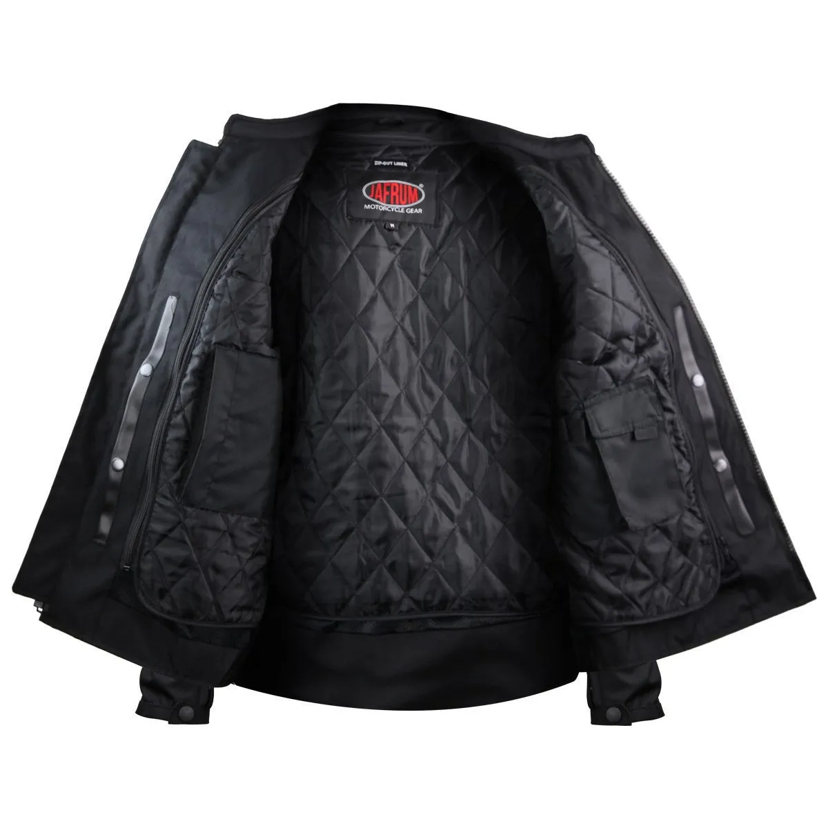 Mens Black Embroidered Reflective Skull CE Armored Textile Biker Motorcycle Jacket