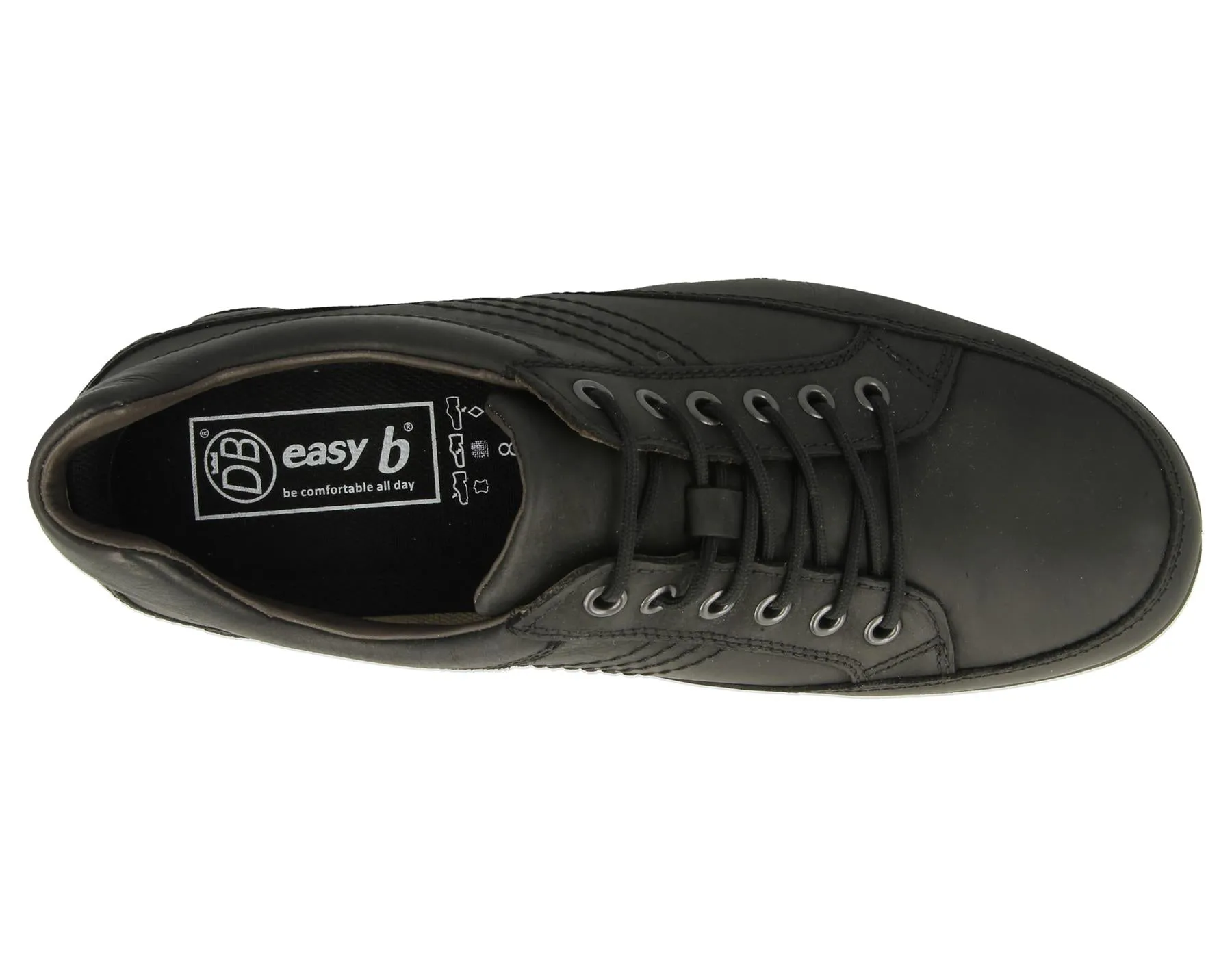 Mens (Istanbul) 6V Wide Fit By Db Shoes in Black W/Proof Nubuck