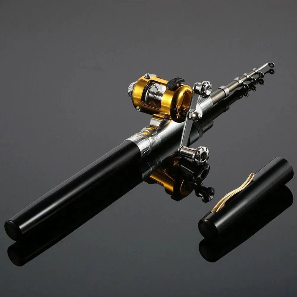 Mini Telescopic Pen Fishing Rod   Reel