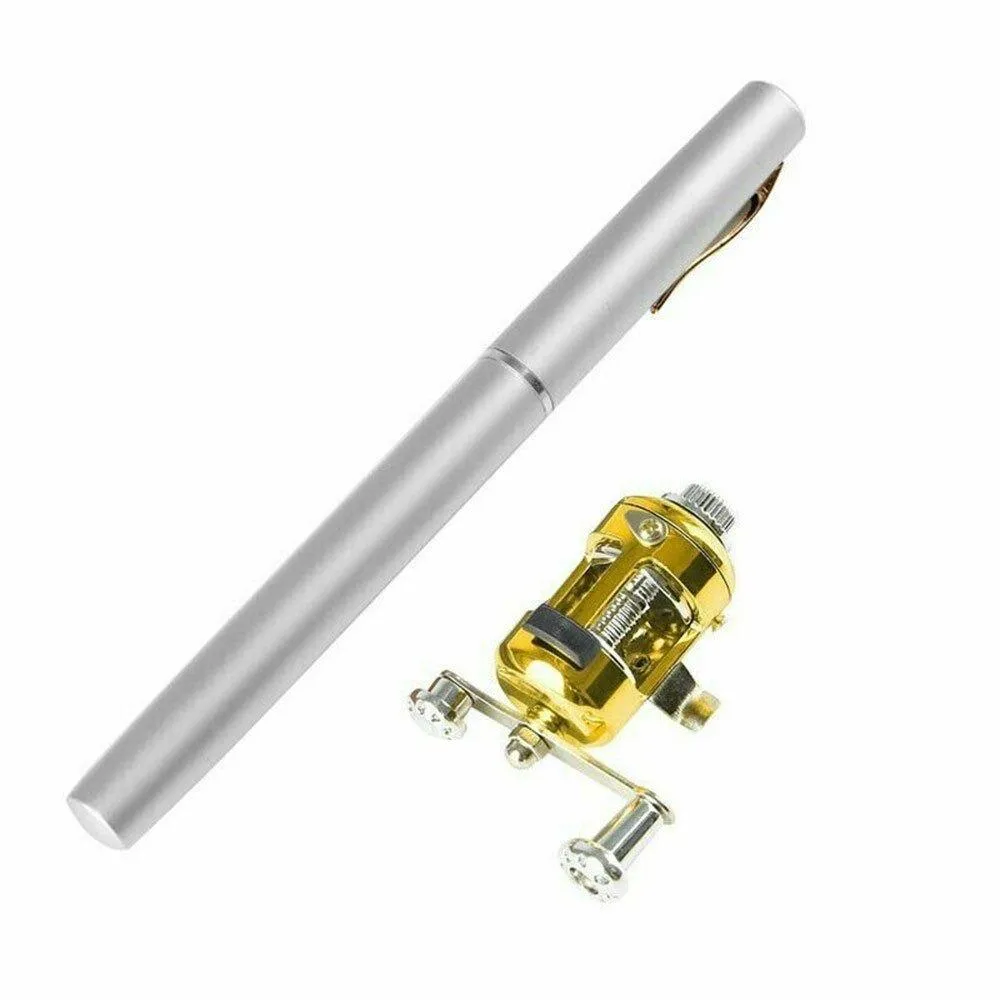 Mini Telescopic Pen Fishing Rod   Reel