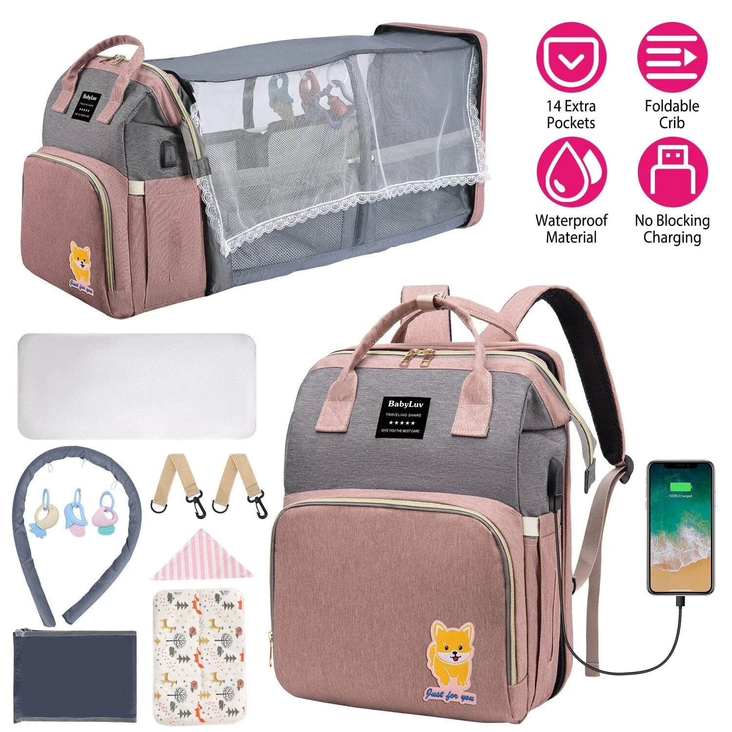 Multifunctional Diaper Bag Backpack