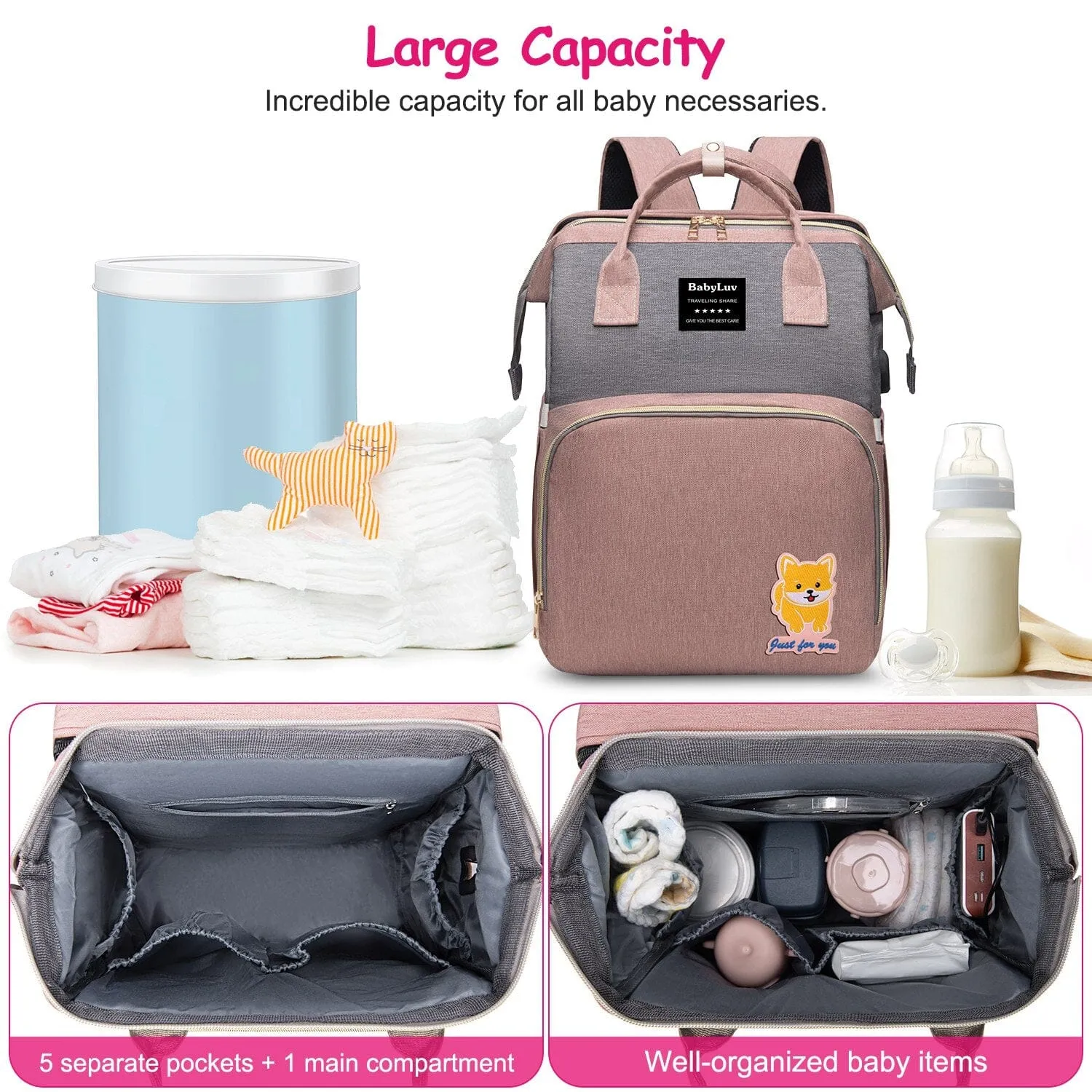 Multifunctional Diaper Bag Backpack