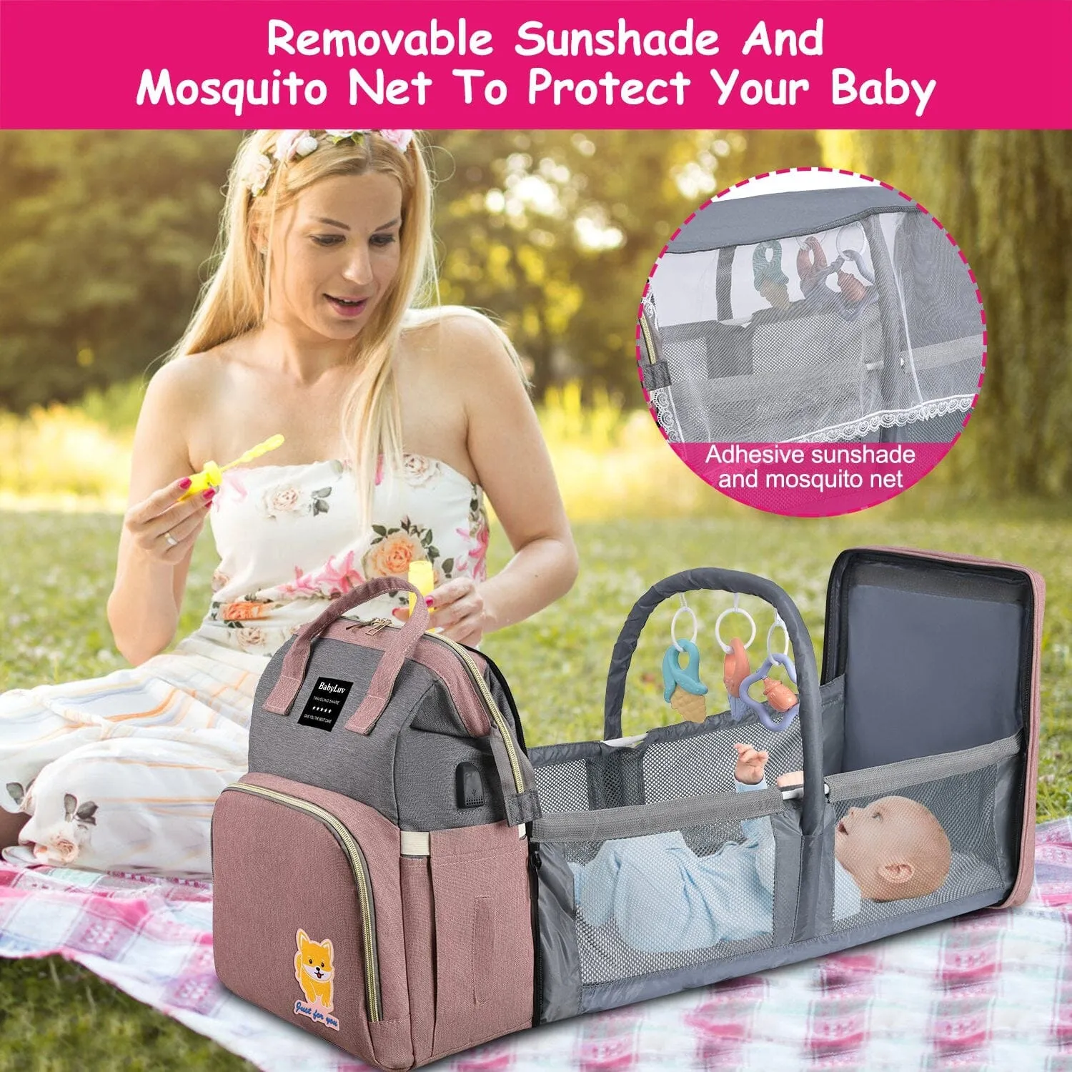 Multifunctional Diaper Bag Backpack
