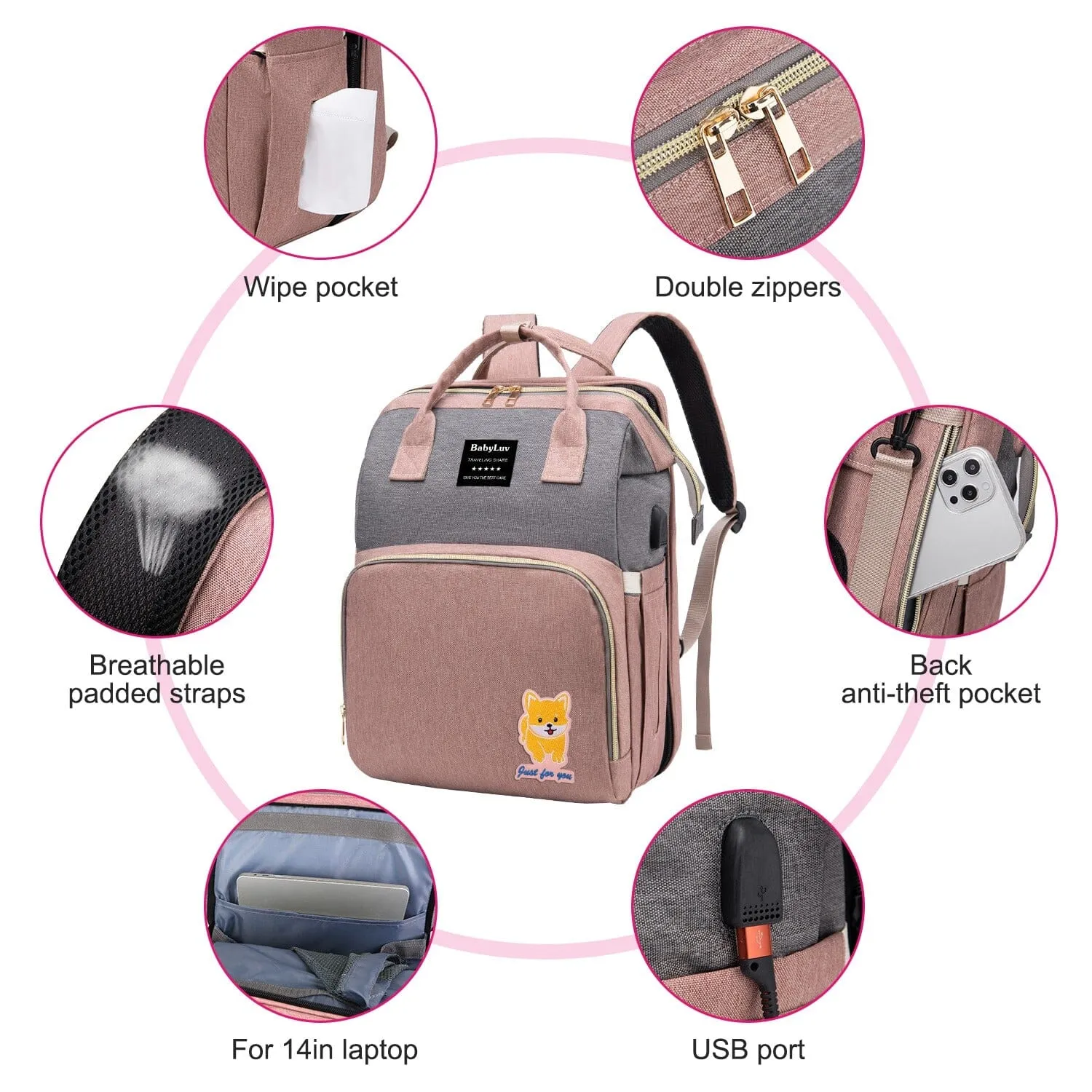 Multifunctional Diaper Bag Backpack