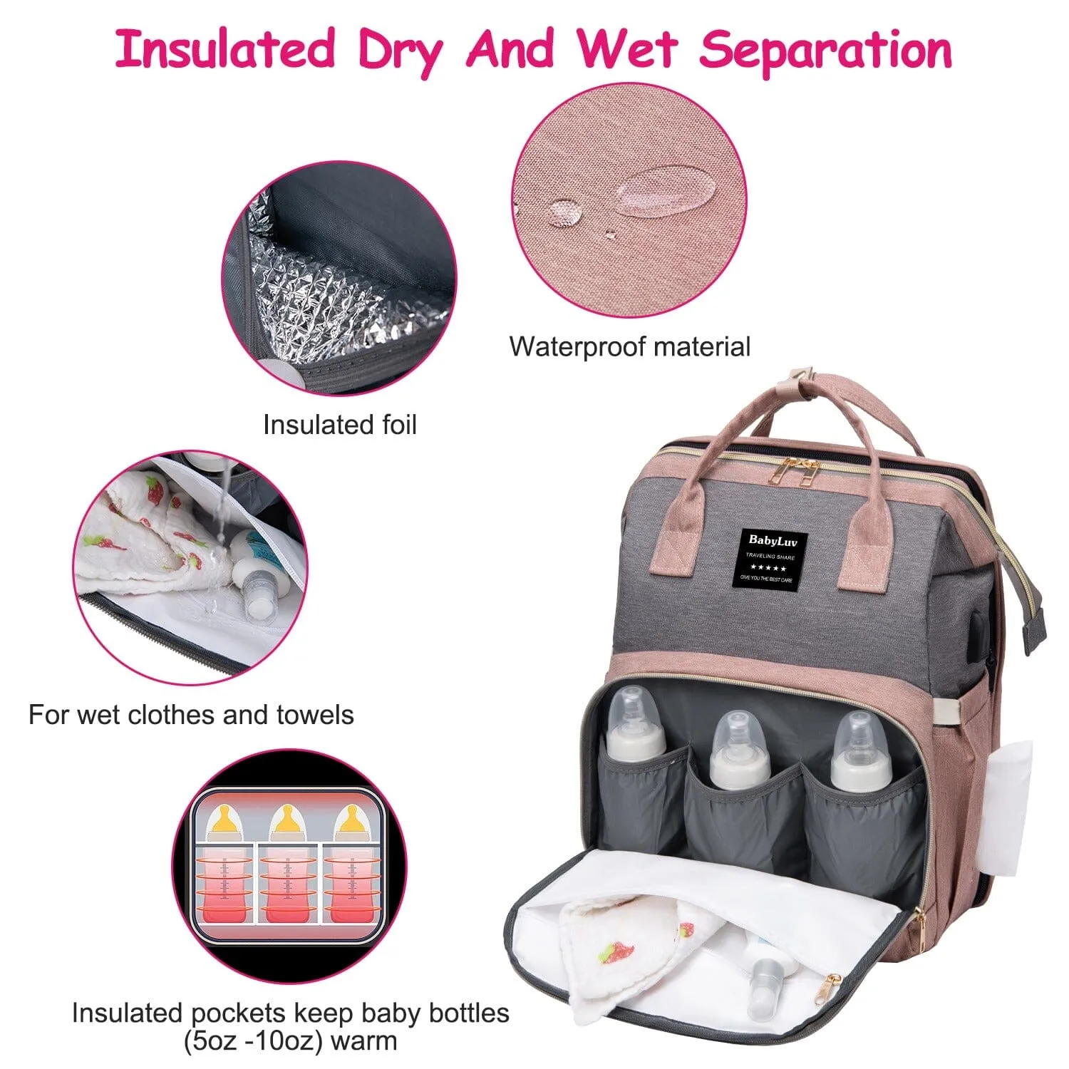 Multifunctional Diaper Bag Backpack