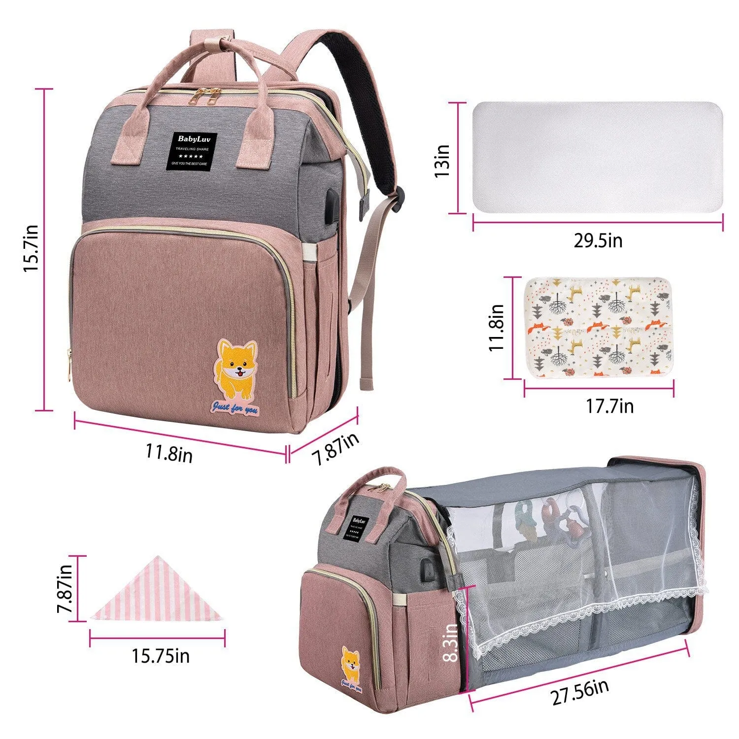 Multifunctional Diaper Bag Backpack