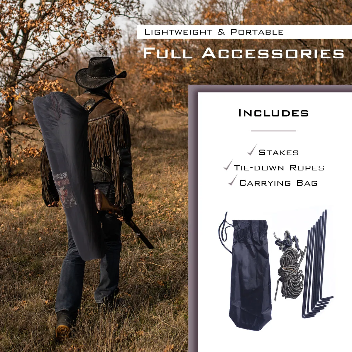 NNECW  Portable 3-Person Camouflage Hunting Blind with 360 Broad Vision