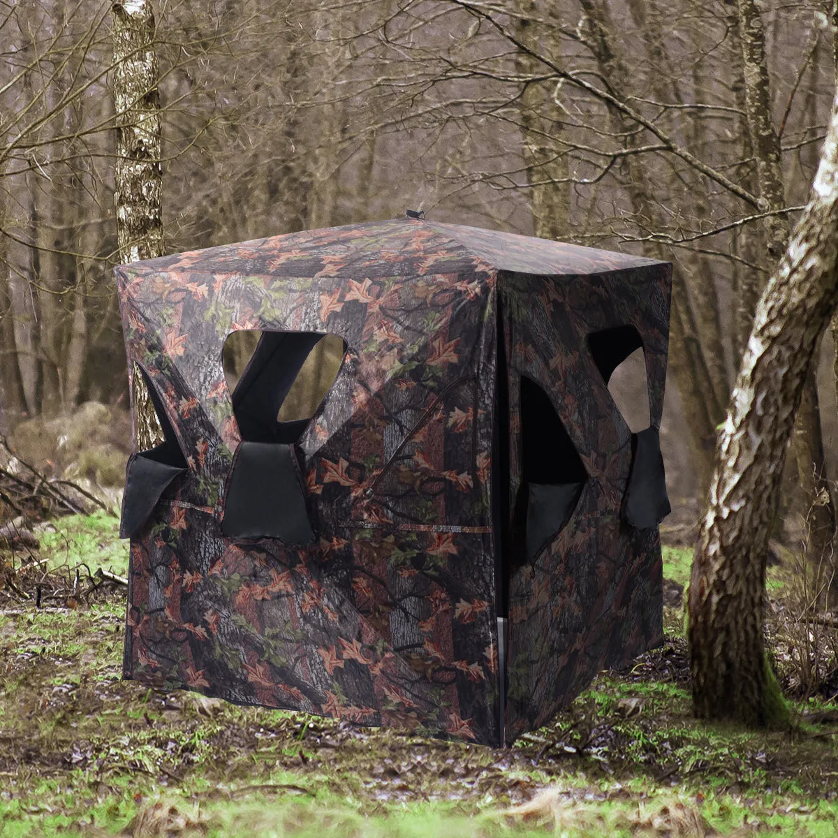 NNECW  Portable 3-Person Camouflage Hunting Blind with 360 Broad Vision