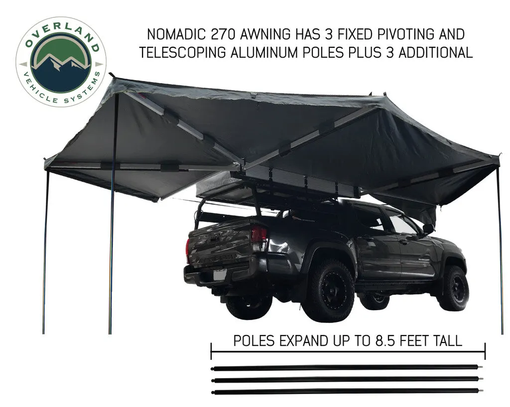 Overland Vehicle Systems 19549907 Nomadic Awning 270 Awning & Wall 1, 2, & 3, Mounting Brackets - Passenger Side