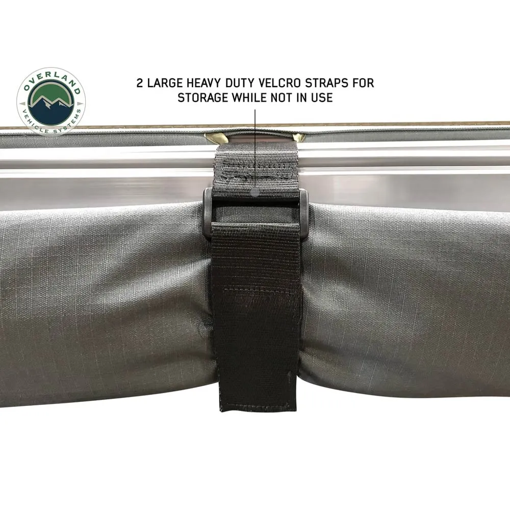Overland Vehicle Systems - Nomadic 270 LT Awning - Passenger Side - Dark Gray Cover with Black Cover Universal