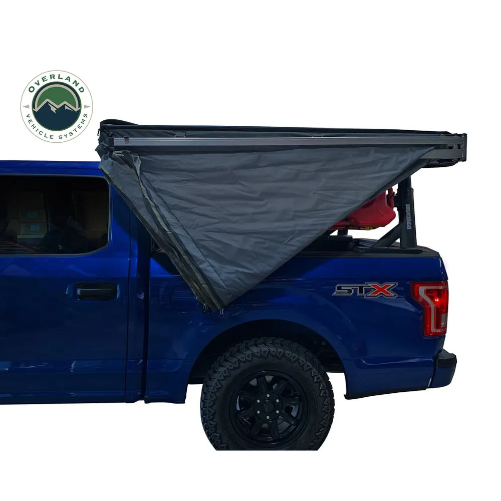 Overland Vehicle Systems - Nomadic 270 LT Awning - Passenger Side - Dark Gray Cover with Black Cover Universal