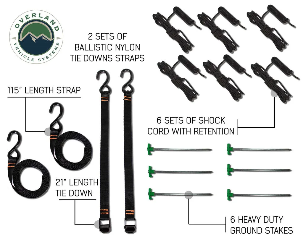 OVERLAND VEHICLE SYSTEMS | Nomadic Awning 270 Awning & Wall 1, 2, & 3, Mounting Brackets Passenger Side (19549907)